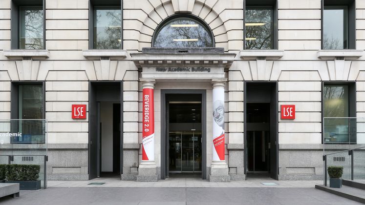 The front of the New Academic Building, used as an accompanying image for the 2018 LSE gender pay gap report.