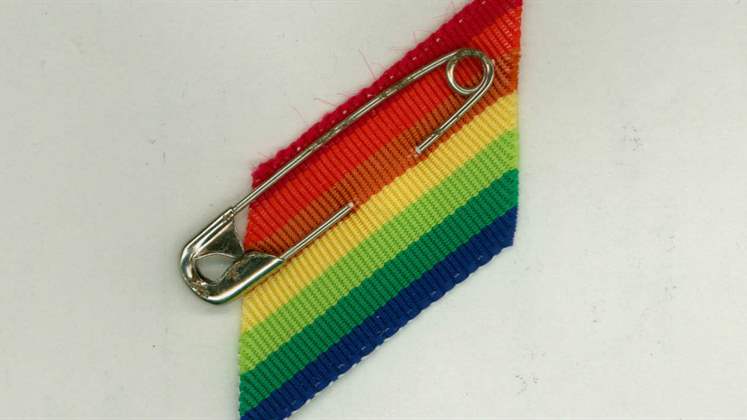 Rainbow with safety pin