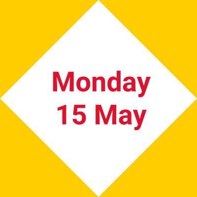 Monday 15 May