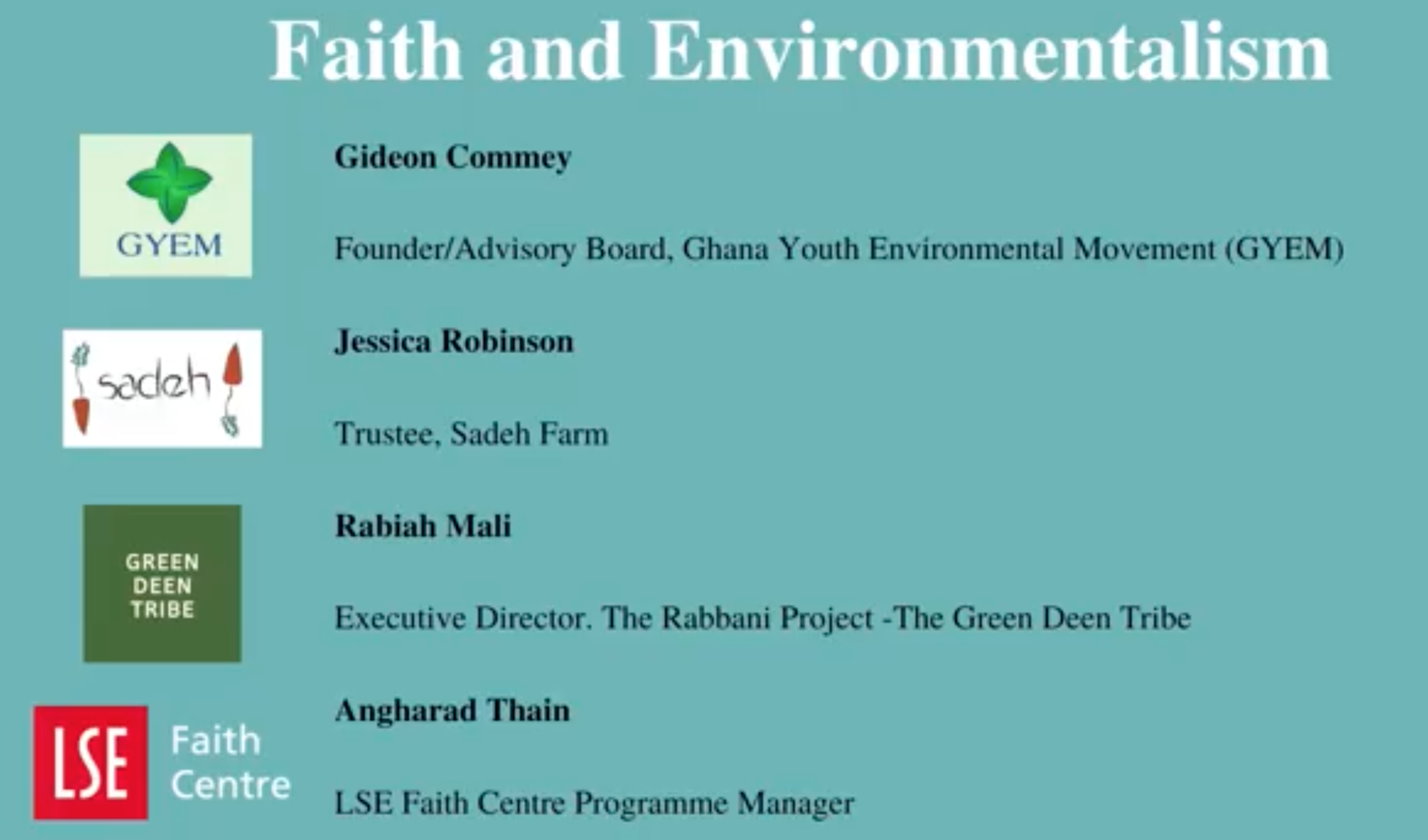 Faith and Environmentalism