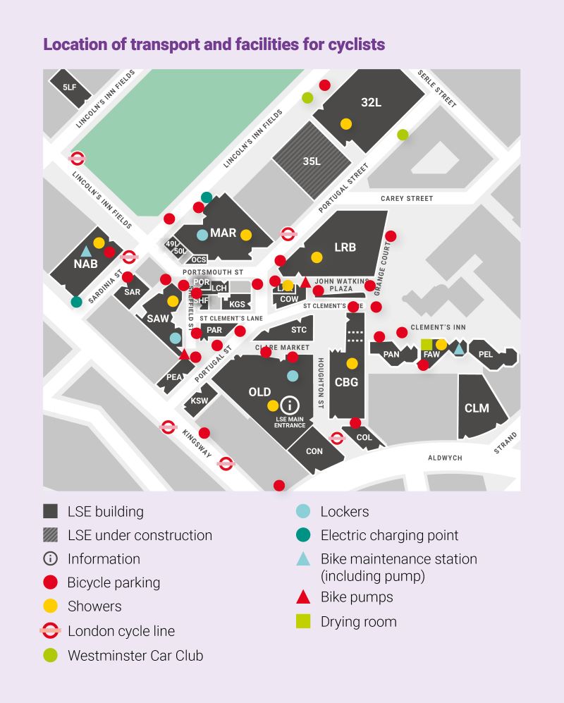 Student Facilities Guide cycle map 22