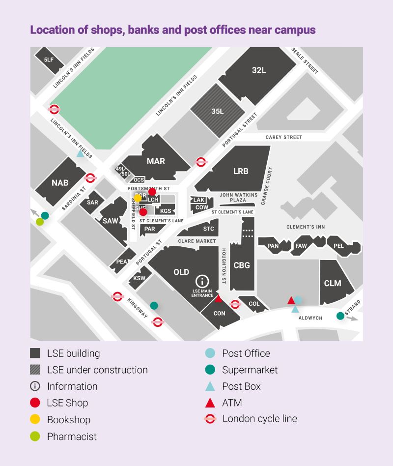 Student Facilities Guide shops map 22