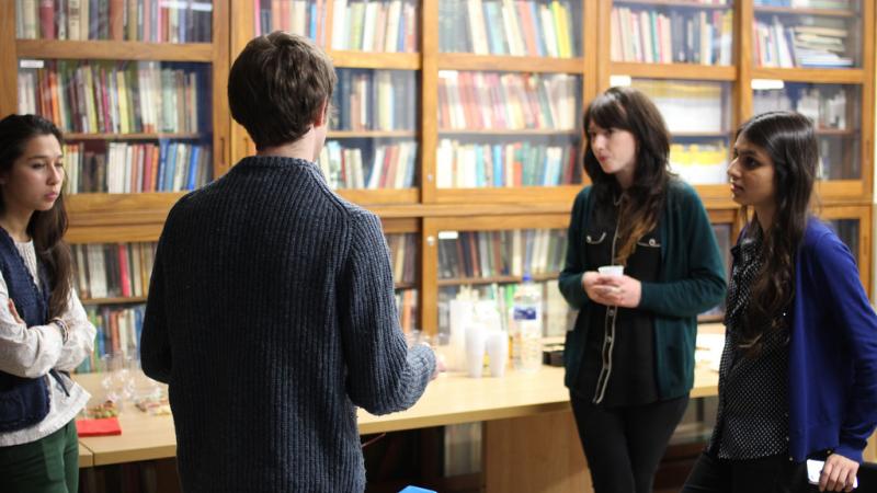 students listening to their tutor