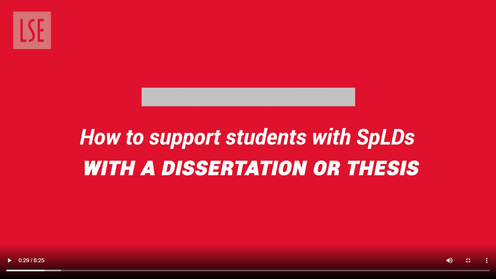 Supporting students through their dissertation/thesis