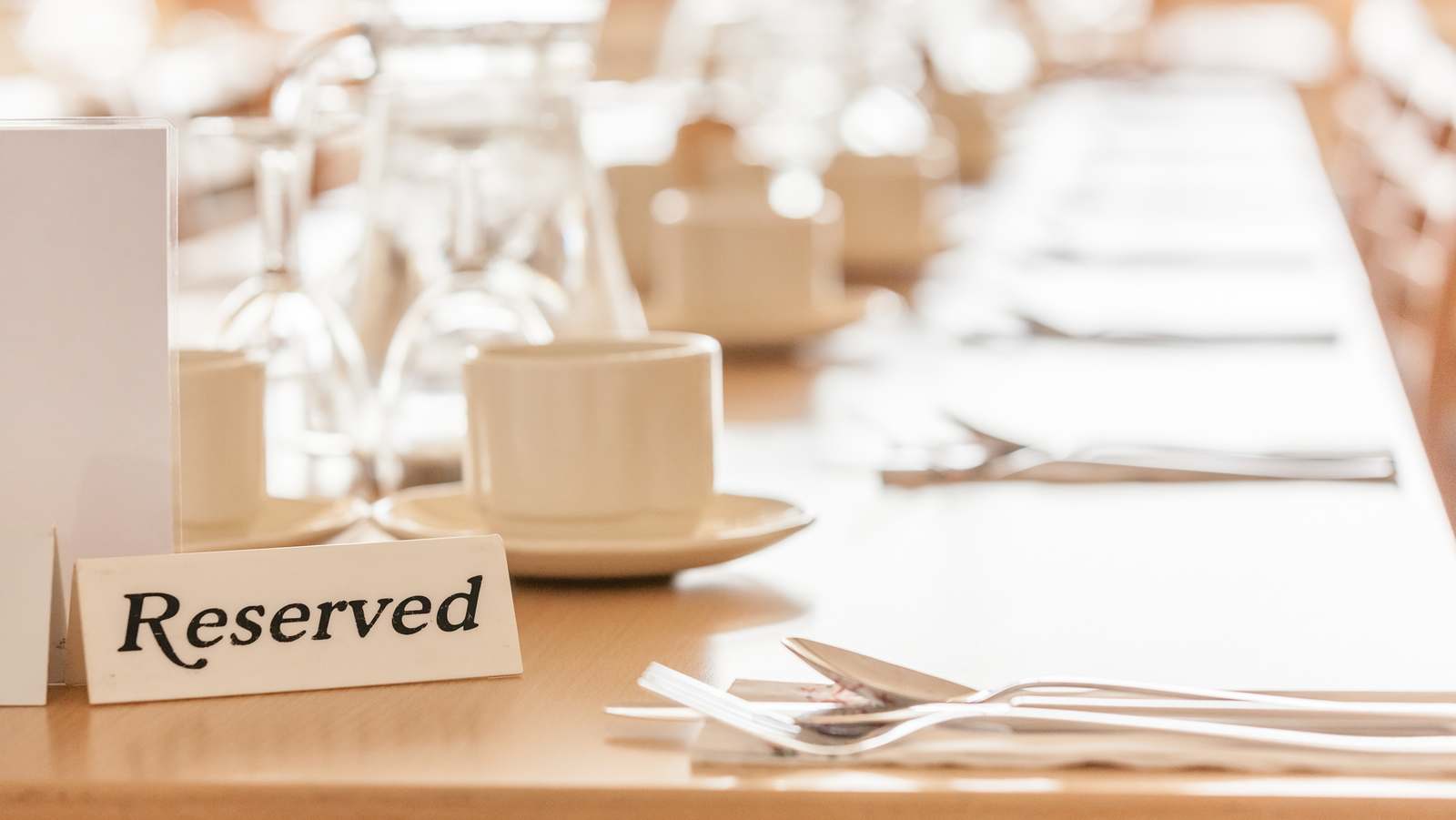 Reserved Table in Staff Dining Room