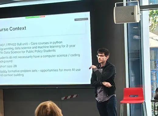 LSE educator addressing an audience