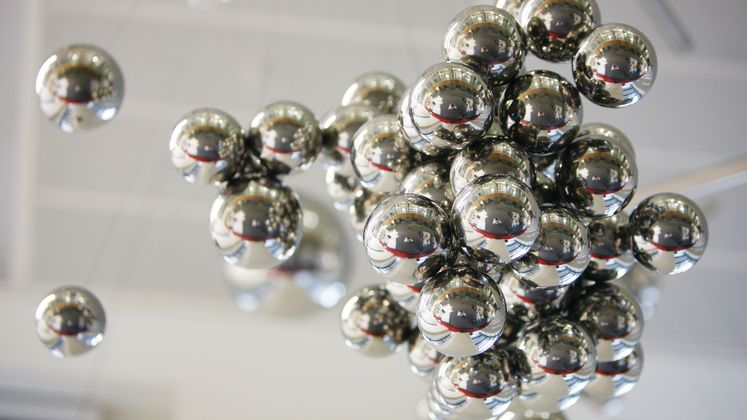 Metal spheres NAB atrium