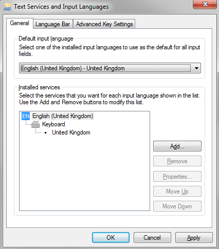 the language Windows 7