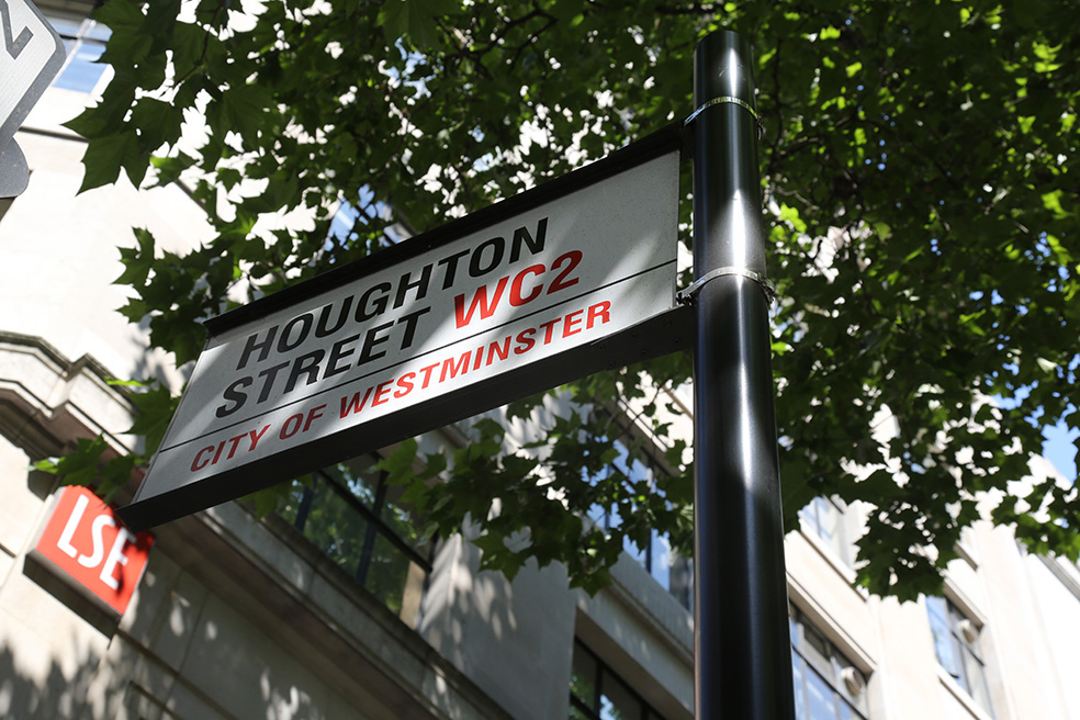 The Houghton Street road sign