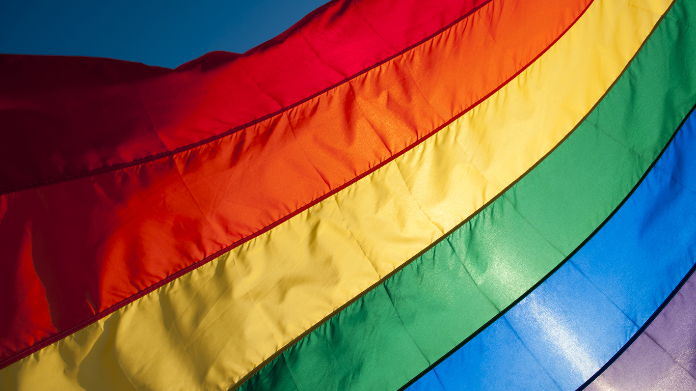 The Spectrum web banner, the rainbow flag