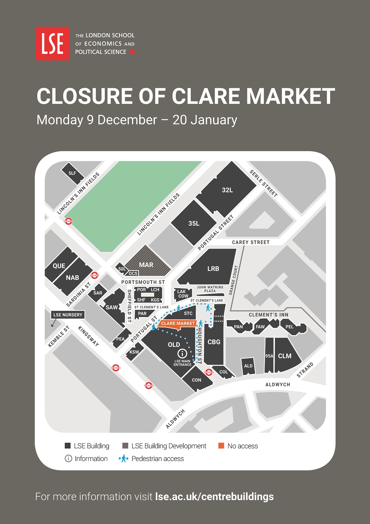 Clare Market Closed Pedestrian Routes-web