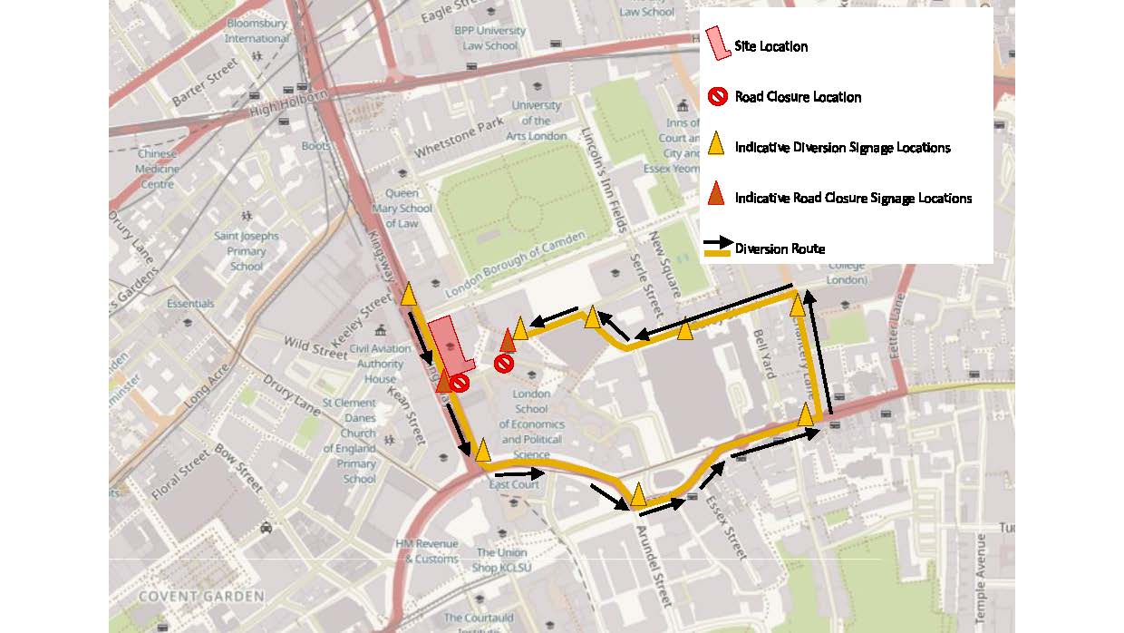 Diversion Route Plan - Portugal Street Graduation 2024