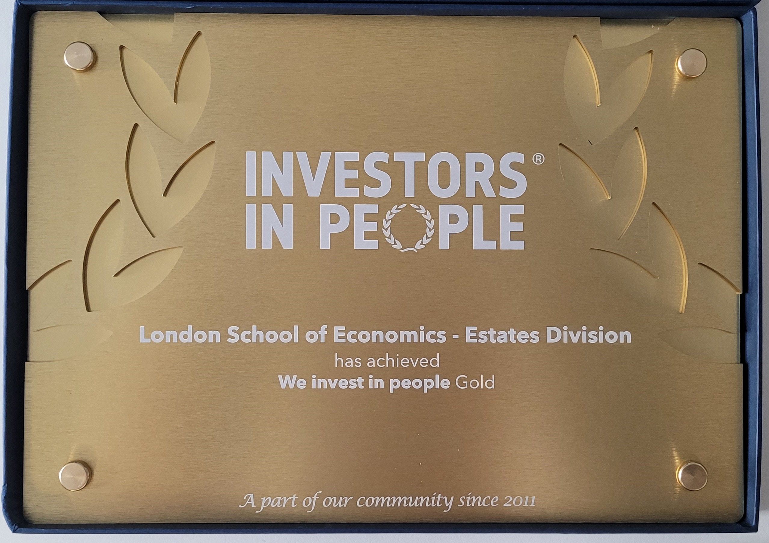 IiP Gold Plaque