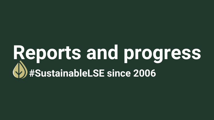 Green tile for Annual Sustainability Reports and progress with mother lead logo