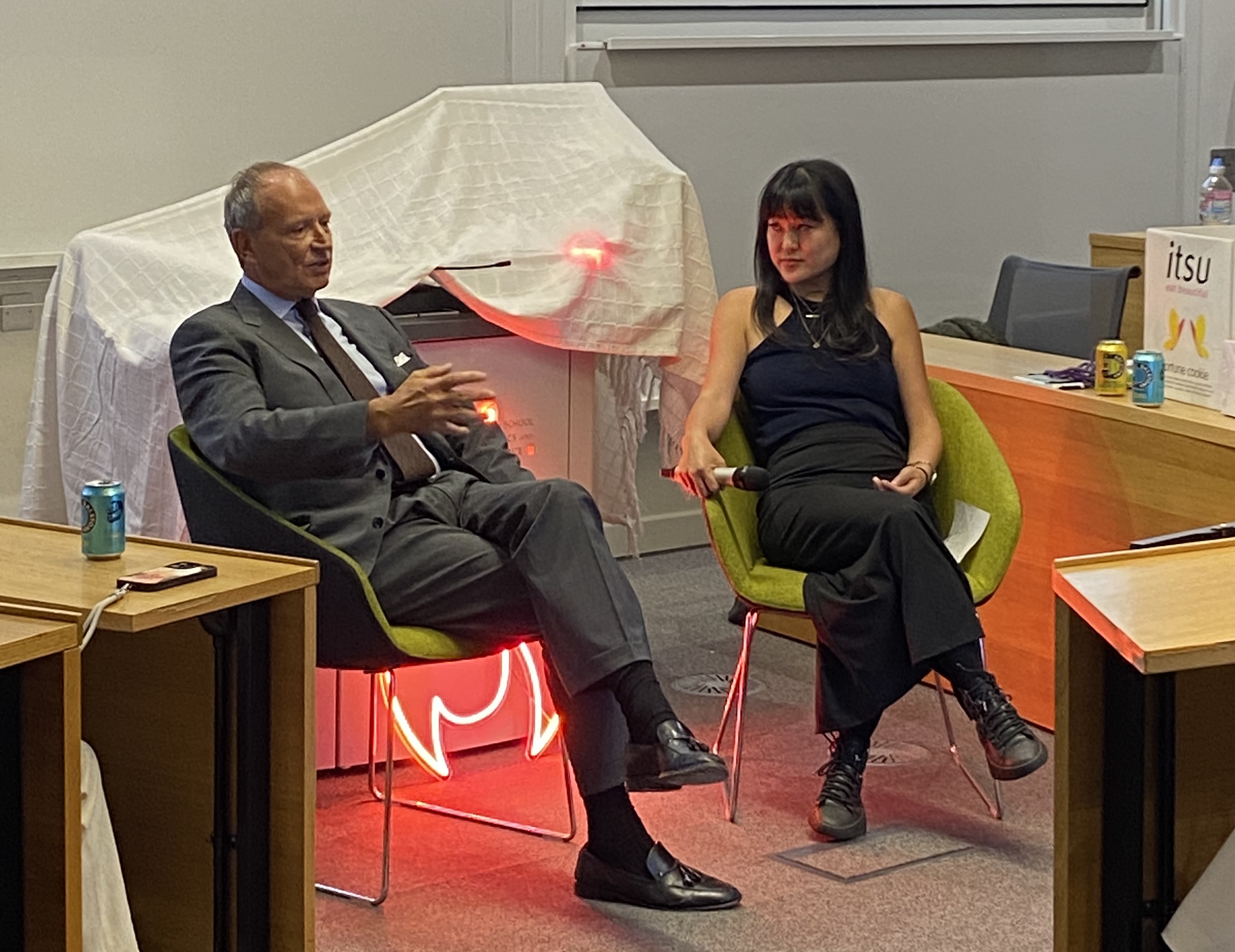 Bonnie interviewing Julian from Pret